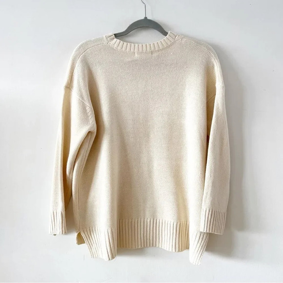 Sophie‎ Rue StitchFix Vincenzo Sweater Cutout Detail Women Size Medium New Cream - Picture 2 of 8